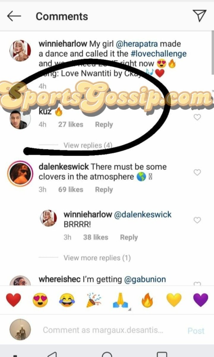 Kyle Kuzma Is Now Shooting His Shot With Supermodel Winnie Harlow Fadeaway World