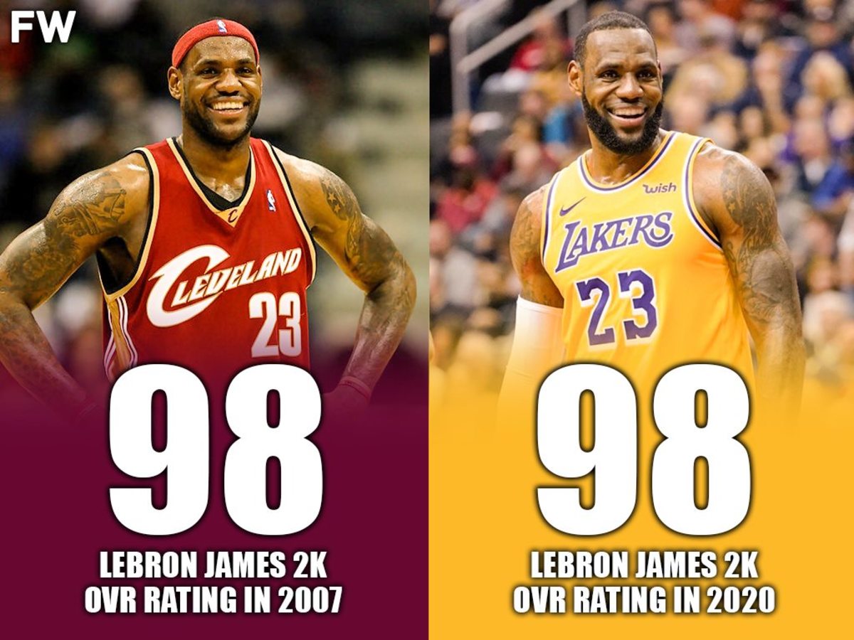 The Longest Prime In NBA History LeBron James NBA 2K Rating From 2007 To 2020
