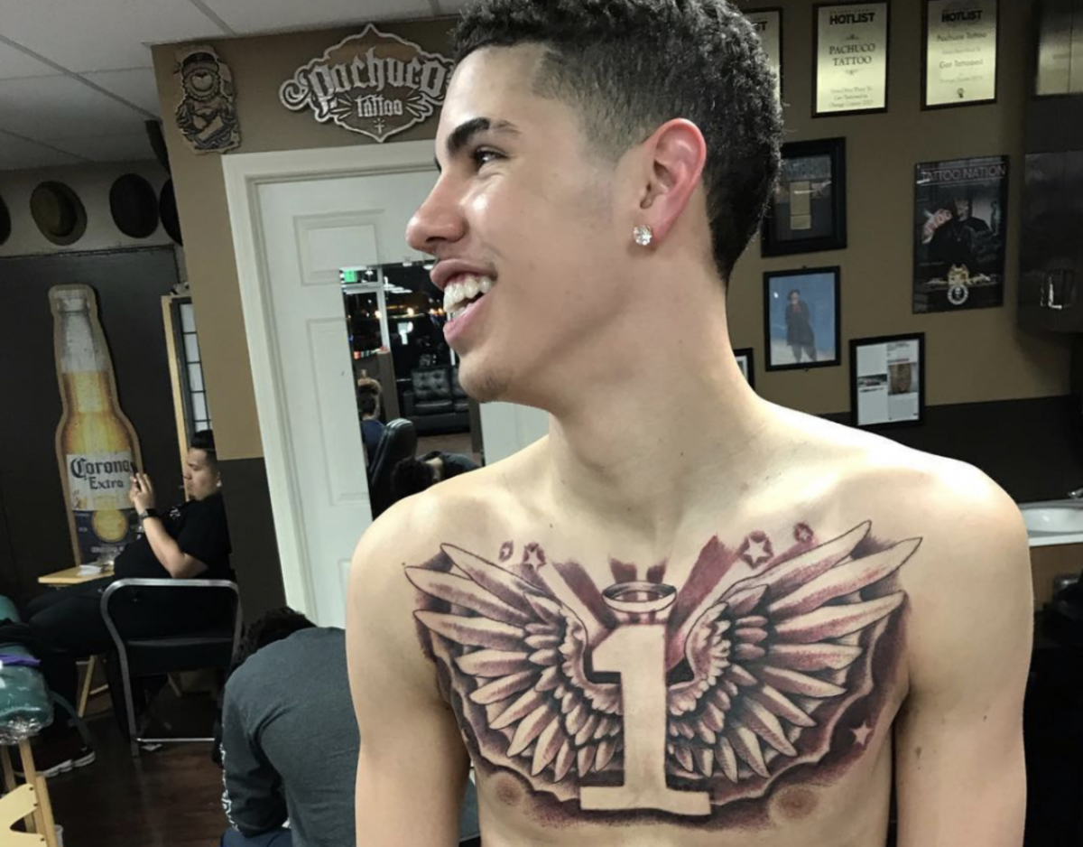 LaMelo Ball Reveals Ridiculous New Chest Tattoo - Fadeaway World