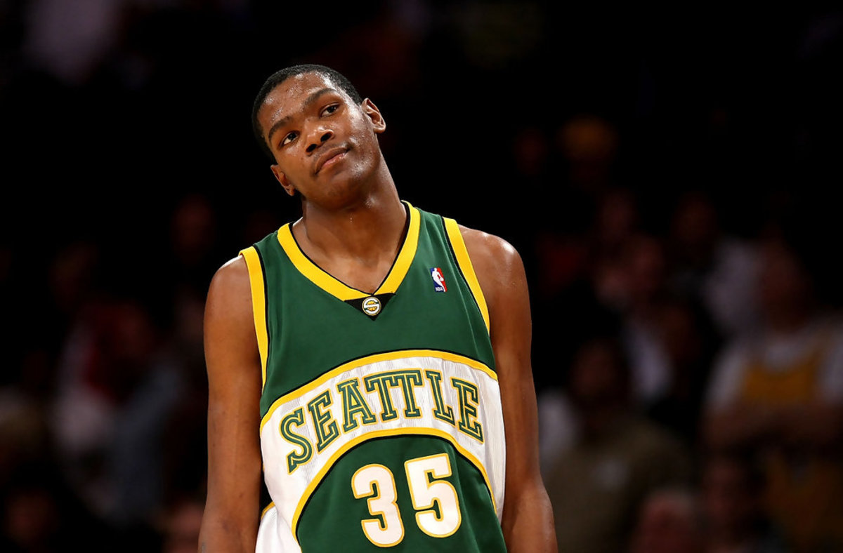 Kevin Durant in Supersonics Jersey