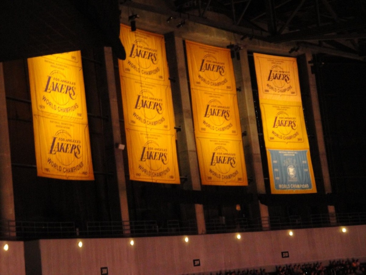 Lakers Championship Banners