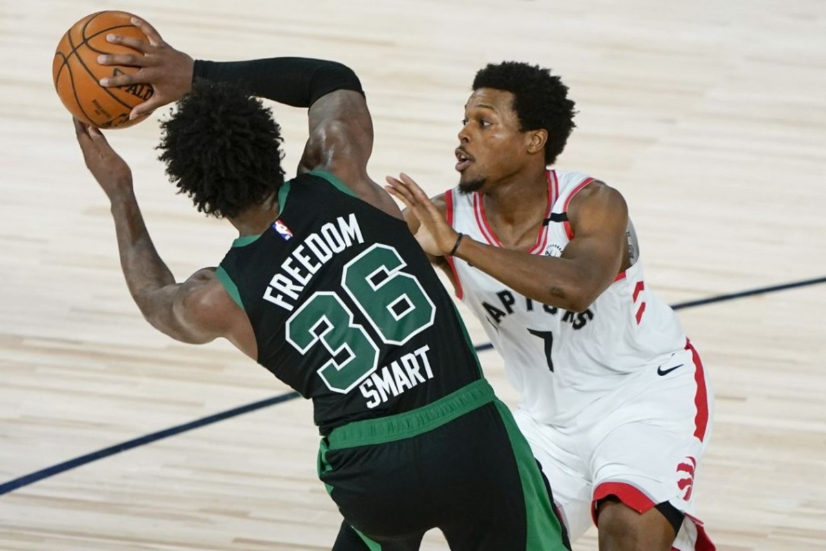 Kyle Lowry Lauds Marcus Smart's Game: "That Man Plays Extremely Hard. You Have To Tip Your Hat To Somebody Like him. You Know What He's Going To Do Every Single Night. You Know He's Going To Bring It."