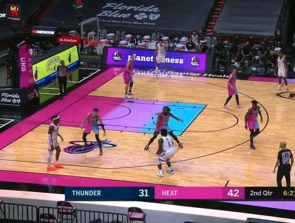 NBA fans had lots of jokes about the Miami Heat's colorful court