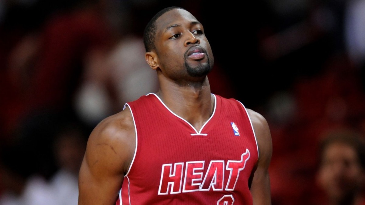 Dec 18, 2013; Miami, FL, USA; Miami Heat shooting guard Dwyane Wade (3) before a game against the Indiana Pacers at American Airlines Arena. Mandatory Credit: Steve Mitchell-USA TODAY Sports