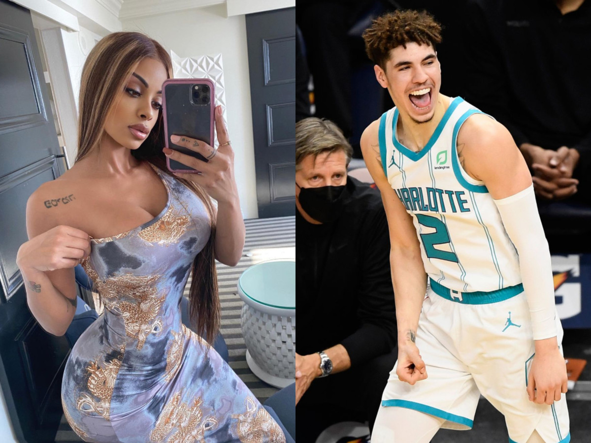 IG Model Ana Montana Spotted With LaMelo Ball's Friends During Hornets Game