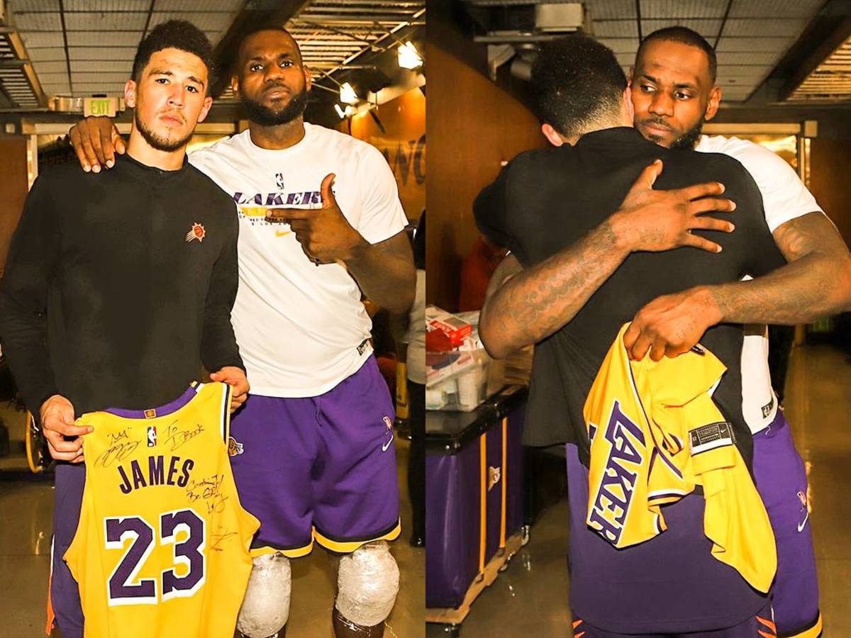 LeBron James gives Devin Booker jersey signed 'continue to be great