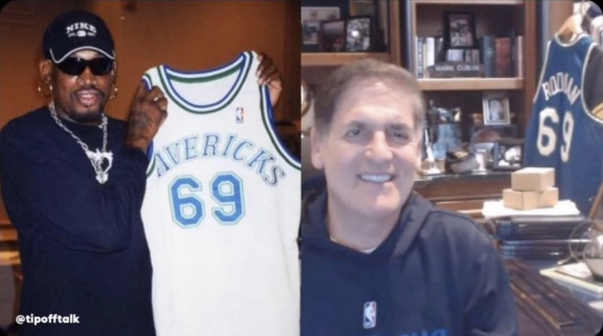 Mark Cuban has a no.69 Dennis Rodman jersey hanging in his office': How the  Bulls legend tried to wear an explicit number for the Mavericks - The  SportsRush