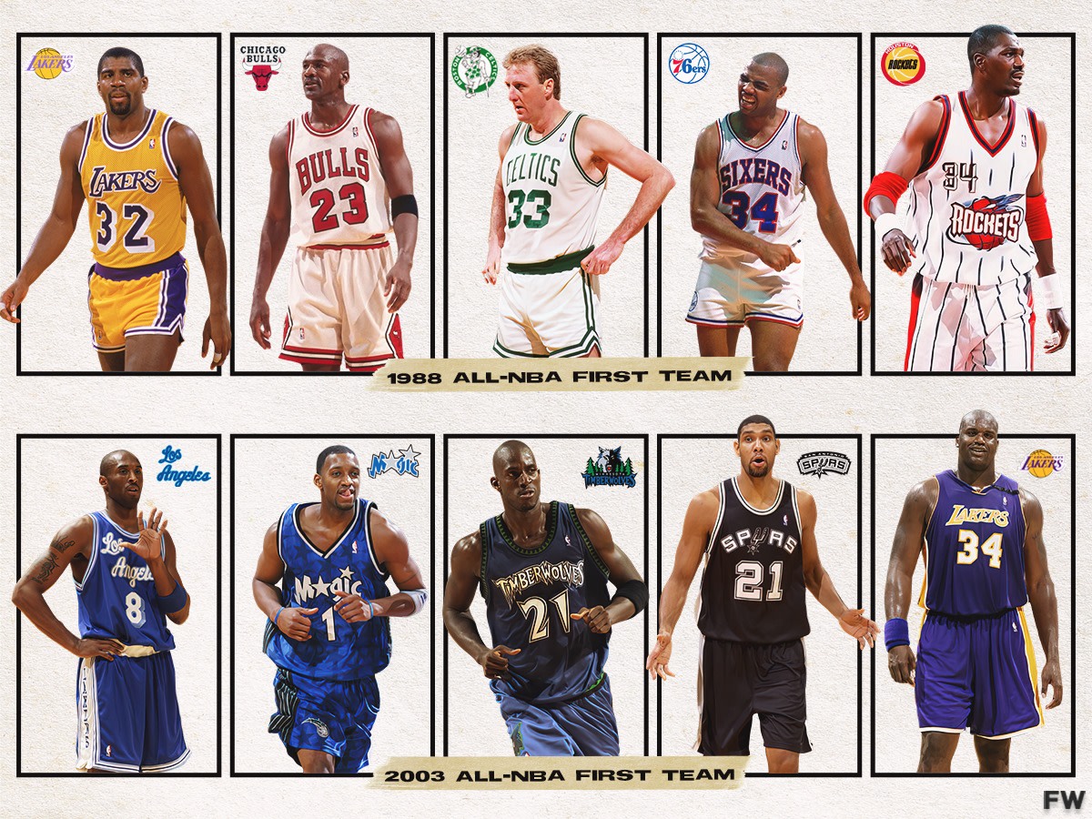 1988 All-NBA First Team vs. 2003 All-NBA First Team: Which Superstar Lineup Wins A 7-Game Series?