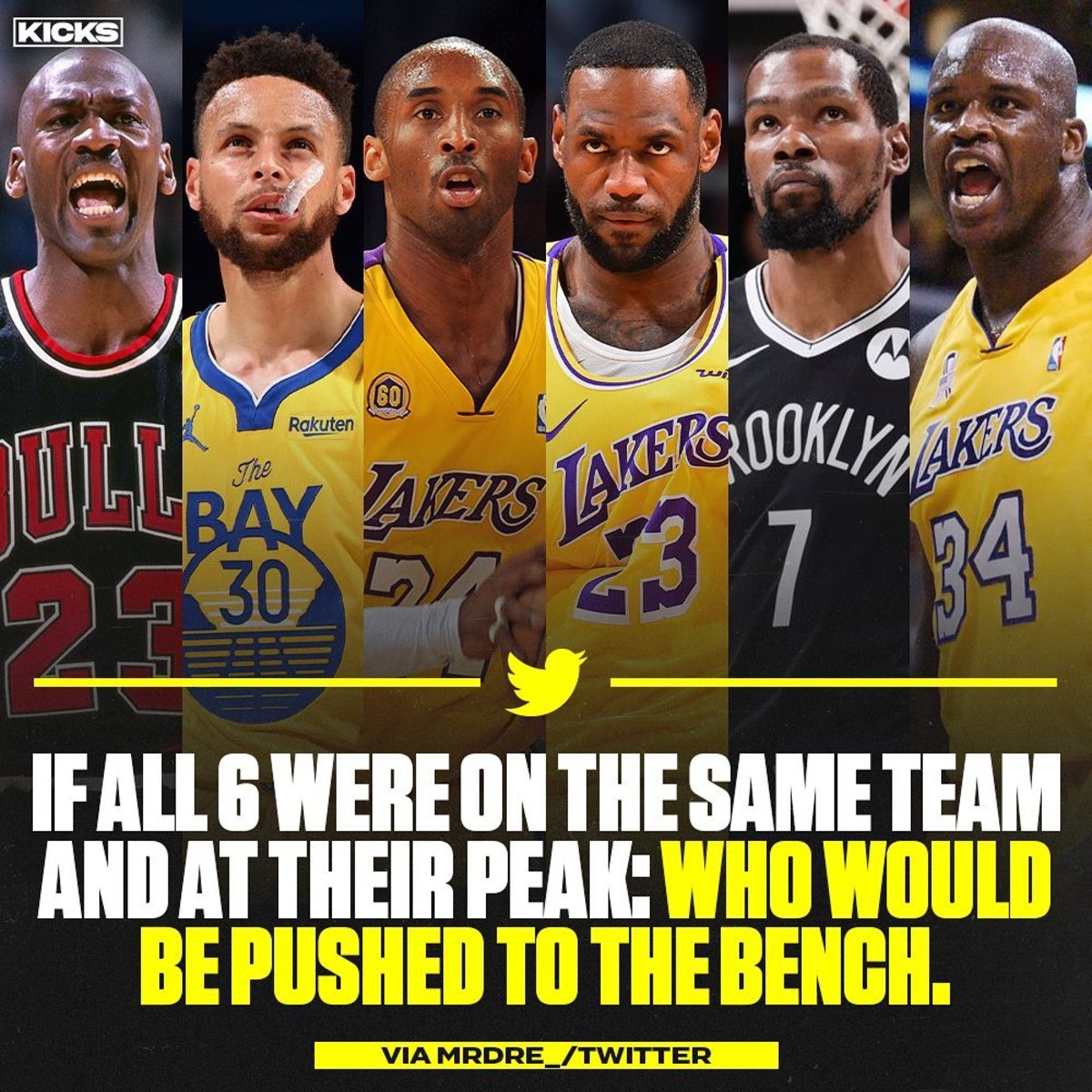 NBA Fans Pick Which Player Would Be Benched Between Michael Jordan, LeBron  James, Kobe Bryant, Shaquille
