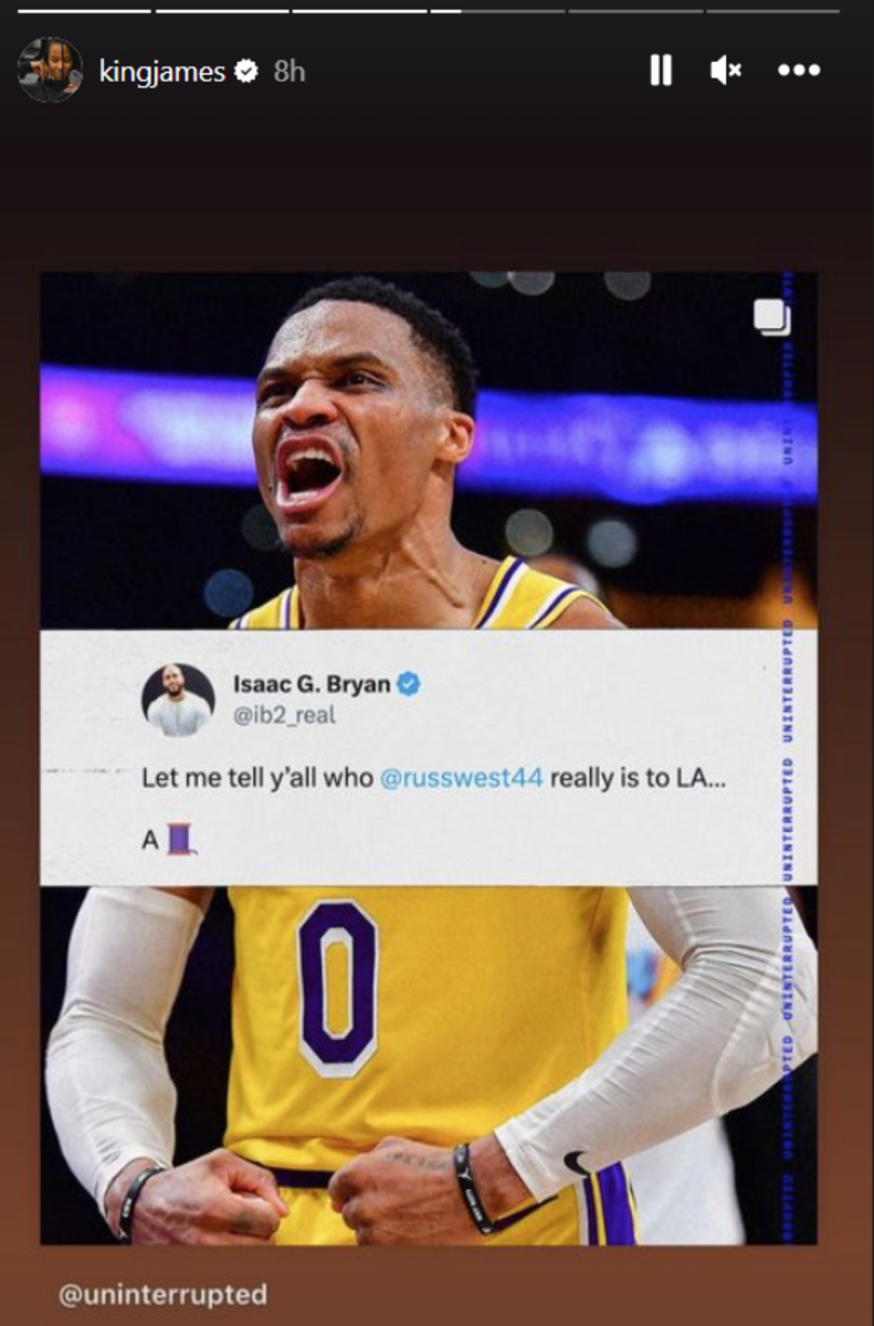 LeBron James Shows Support To Russell Westbrook With Instagram Story: "Let Me Tell Y'all Who He Really Is To LA"