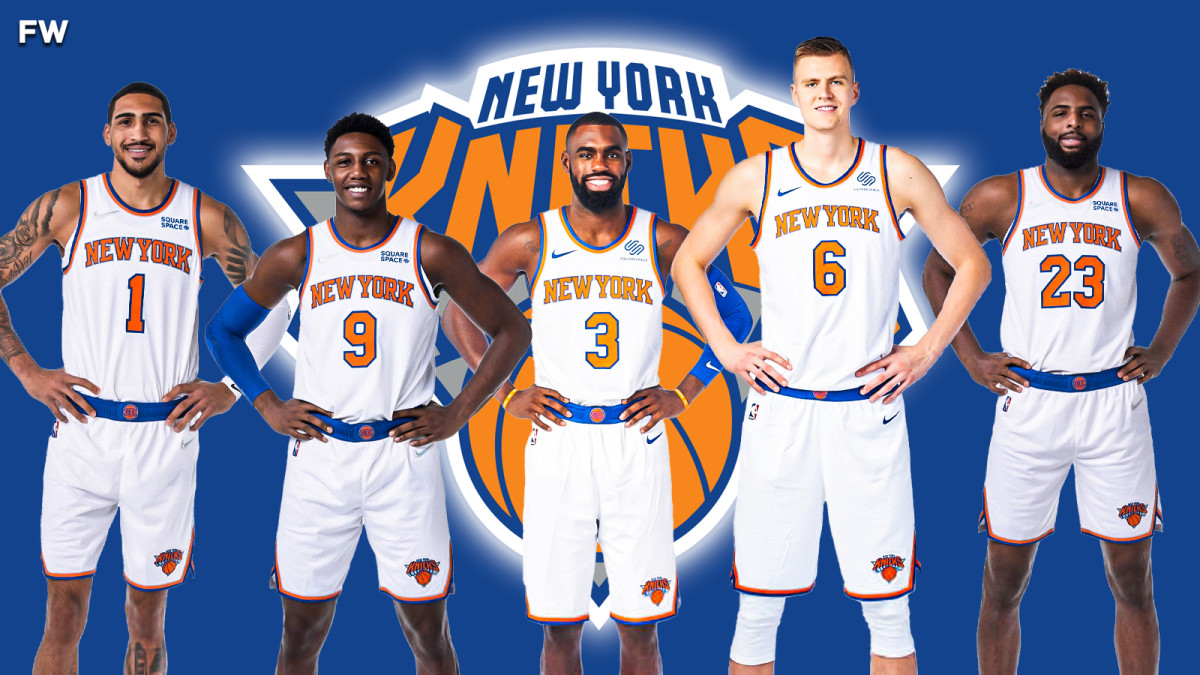 Obi Toppin, RJ Barrett, Tim Hardaway Jr., Kristaps Porzingis, Mitchell Robinson