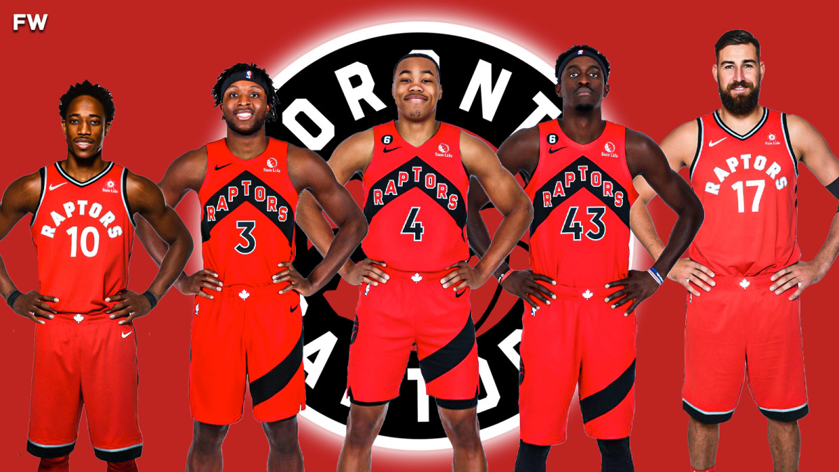 DeMar DeRozan, OG Anunoby, Scottie Barnes, Pascal Siakam, Jonas Valanciunas