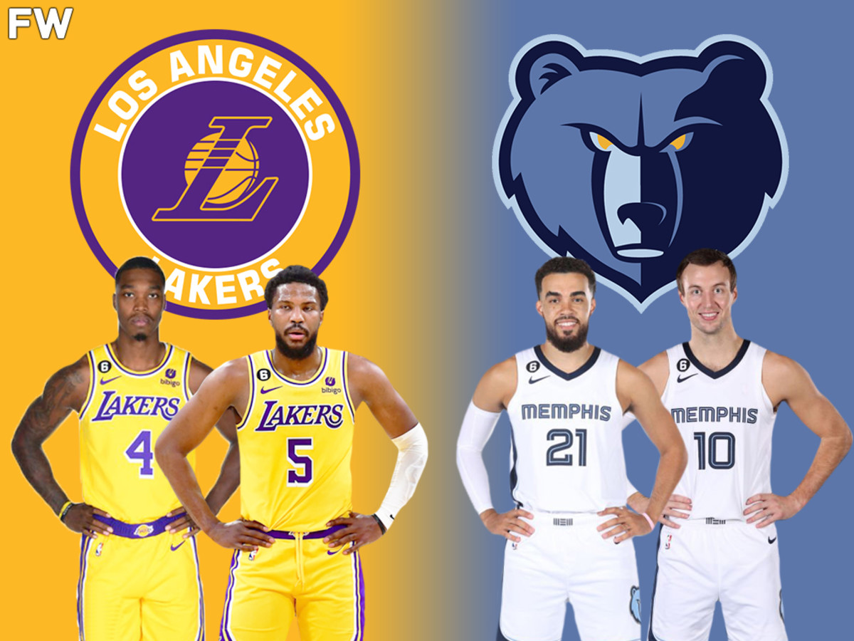 Los Angeles Lakers and Memphis Grizzlies Benches