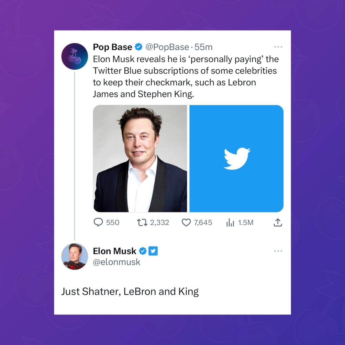 Elon Musk admits he's paying for LeBron James to keep his Twitter blue tick