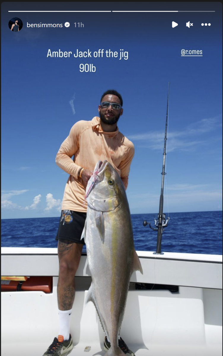 Ben Simmons Catches A 90lb Amberjack Fish And Shows Off His Incredible ...