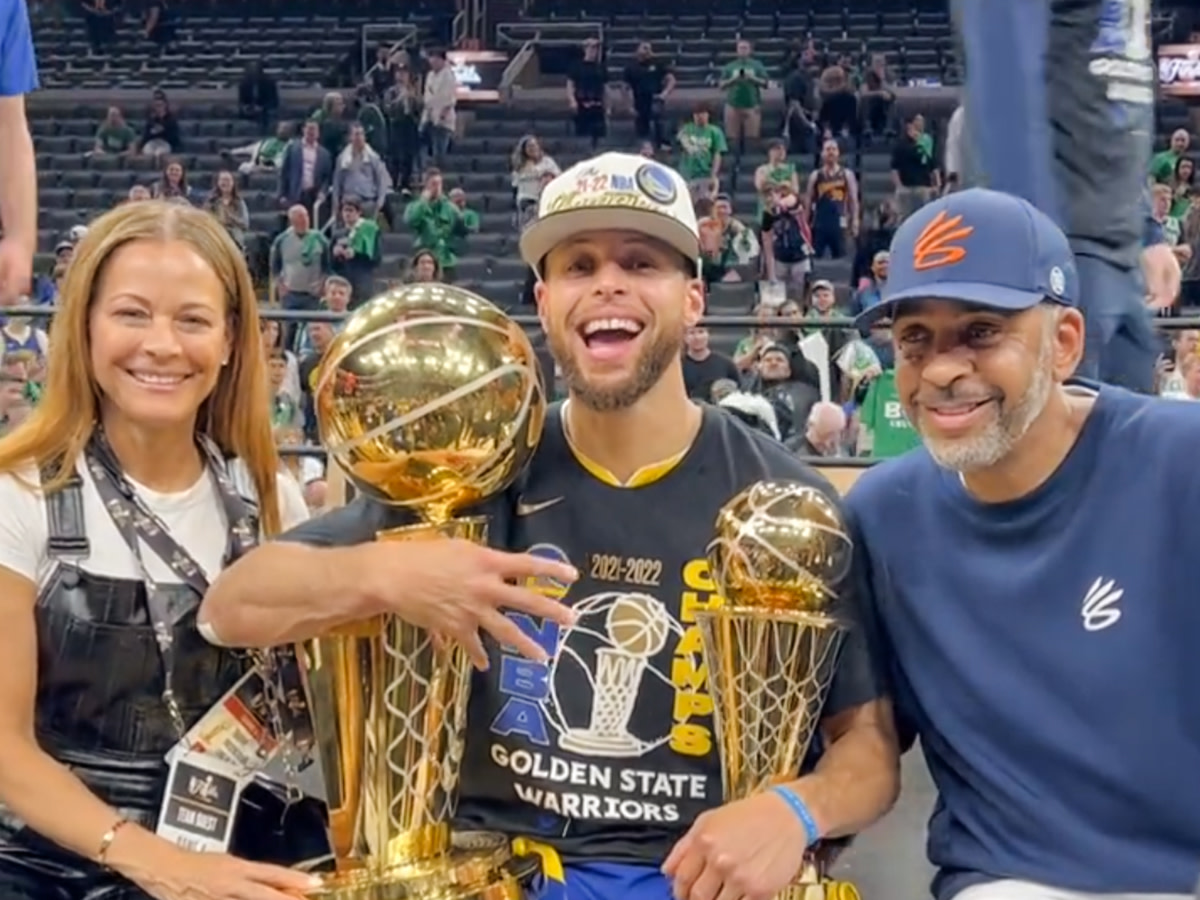 Dell Curry And Sonya Curry Celebrate With Stephen Curry's 4th NBA Championship: "Curry's Mom Threw Up The 4 And Dad Celebrated With A Cigar."