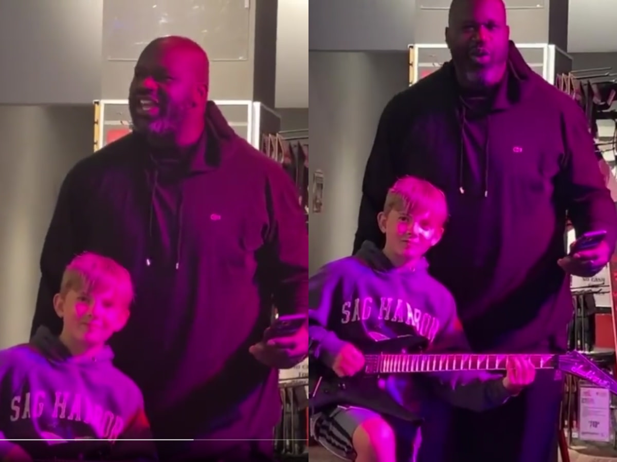 Shaquille O'Neal Gifted A Little Kid A Guitar After Doing A Duet With Him