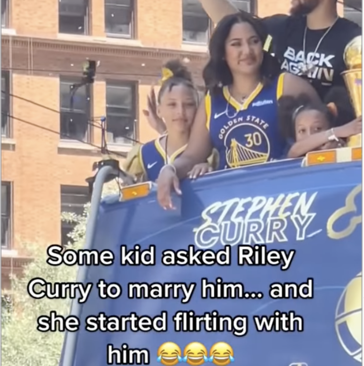Riley Curry Goes Viral After Waving At Young Boy Who Who Asked Her To Marry Him During Championship Parade