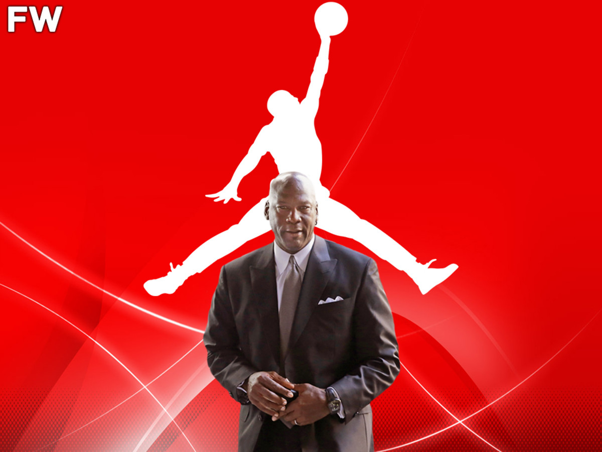 Michael Jordan with his Air Jordan brand