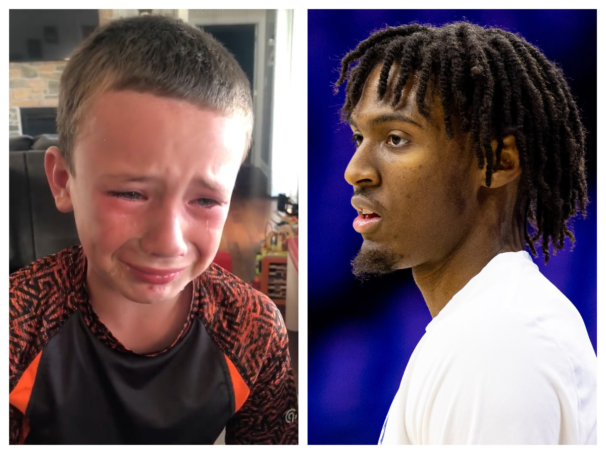 Young Sixers Fan Cried And Said He Wouldn't Want The Sixers To Trade Tyrese Maxey In A Deal For Kevin Durant, Maxey Had A Wholesome Response: "I Gotta Get Lil Man A Jersey."