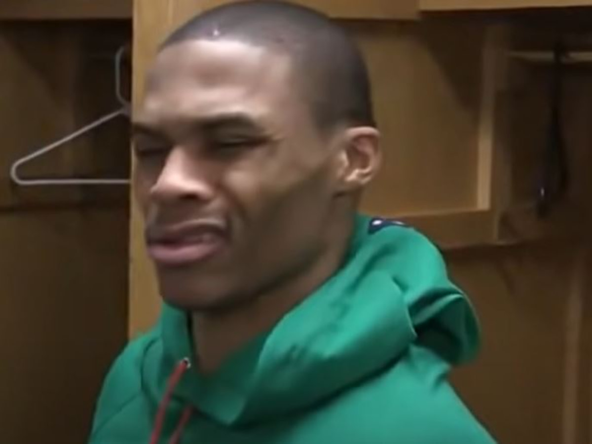 Russell Westbrook Once Had A Priceless Reaction When A Reporter Asked Him If The Thunder Lost The Game Or If The Jazz Won It