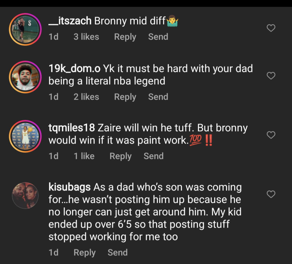 Nba Fans Debate Whether Bronny James Or Zaire Wade Would Win A 1 On 1 Game Bronny Smoking Him 