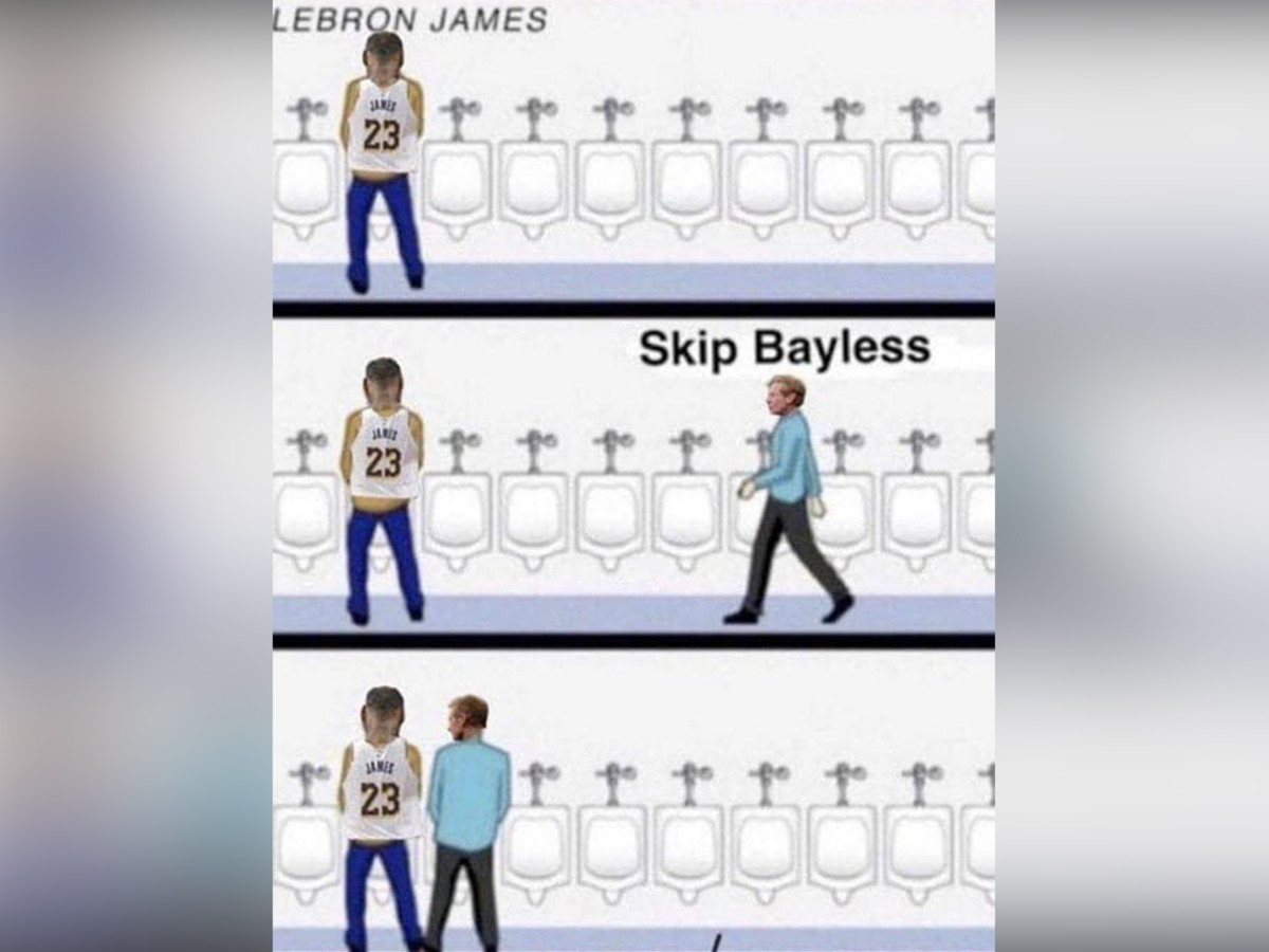 Dez Bryant Posts A Hilarious Photo Of How Skip Bayless Would Pee Next To LeBron James In An Empty Public Washroom