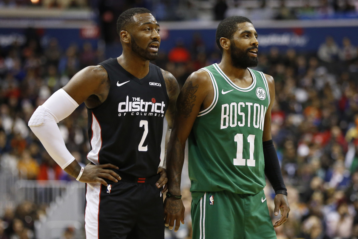 John Wall Sarcastically Trash Talk Kyrie Irving In The Middle Of A Game: "I Still Can't Get No Kyrie's"