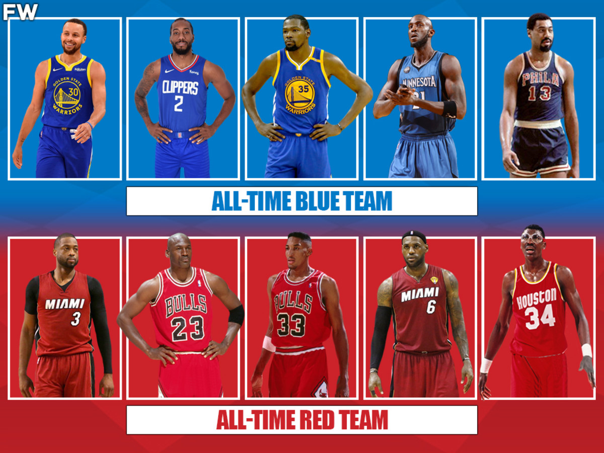 All-Time Blue Superteam vs. All-Time Red Superteam: Who Would Win A 7-Game Series?