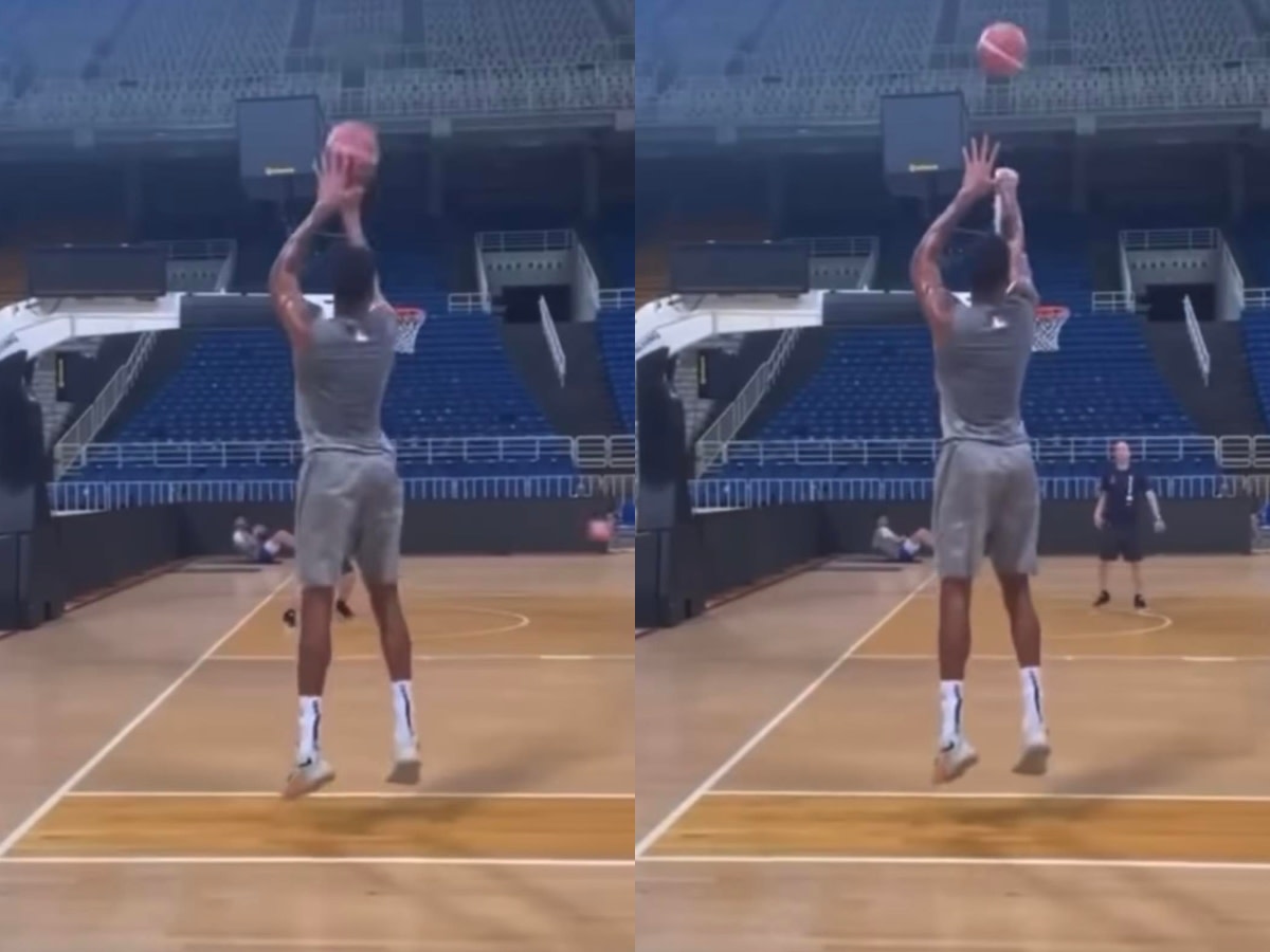 Giannis Antetokounmpo Hits 7 Straight 3-Pointers While Showing A Much Improved Jumper
