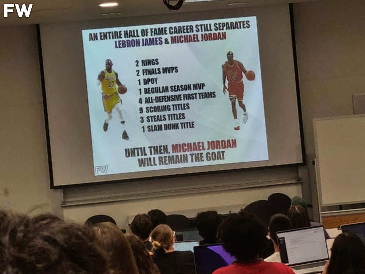 A Teacher Used A Michael Jordan vs. LeBron James Debate Graphic From Fadeaway World In Class: "An Entire Hall Of Fame Still Separates LeBron James And Michael Jordan"