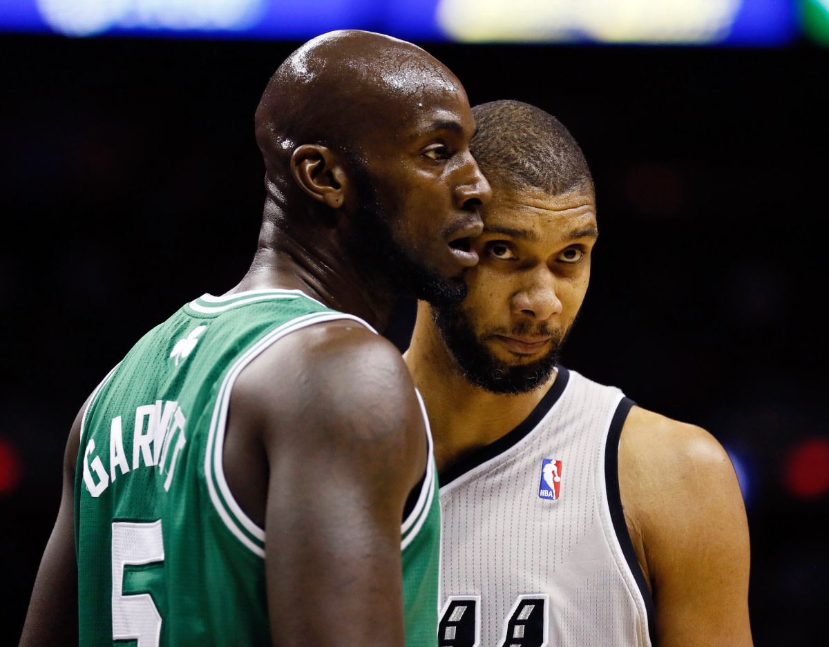 Kevin Garnett Once Hilariously Revealed How Tim Duncan Used To Talk Trash: "Timmy Would Hit You In Phrases, 'Gotchu, Ooh, Almost.' This The Worst One Right Here, 'Nice Try.'"