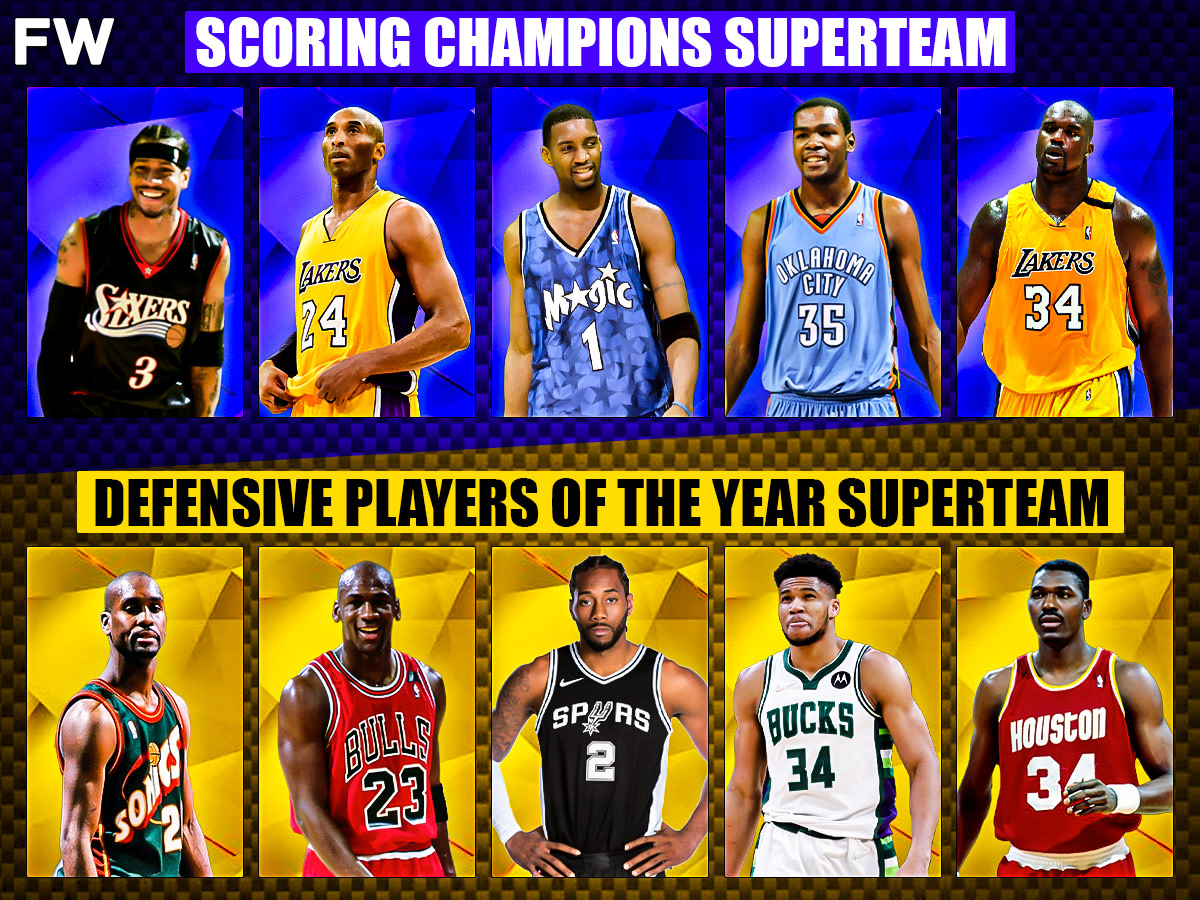Scoring Champions Superteam vs. Defensive Players Of The Year Superteam: Kobe And Shaq Against Jordan And Giannis