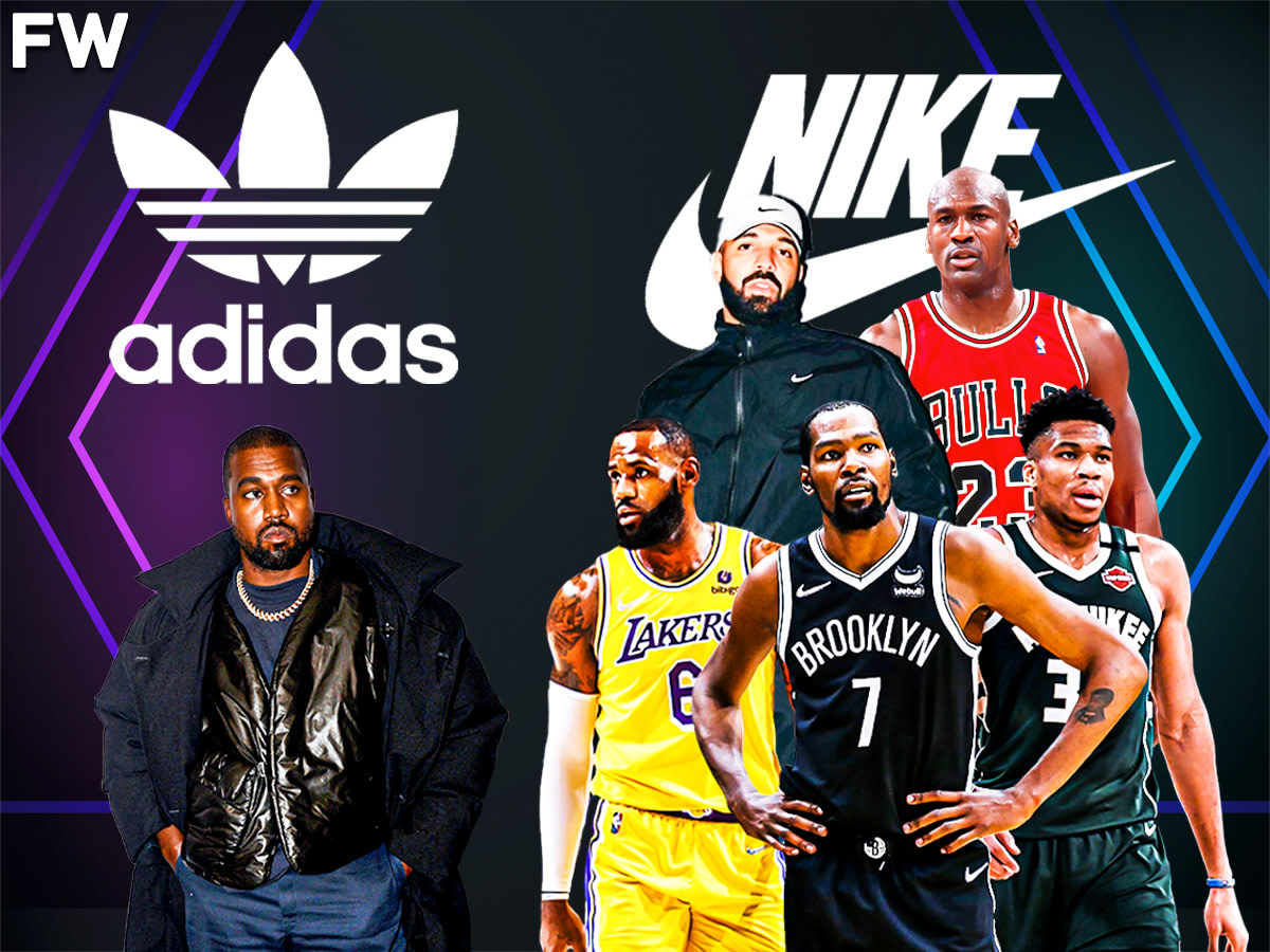 Stressvol Parasiet Klacht Drake Takes A Major Shot At Adidas And Kanye West, Mentioning Michael  Jordan And LeBron James As The Biggest Names Of The Nike Brand - Fadeaway  World