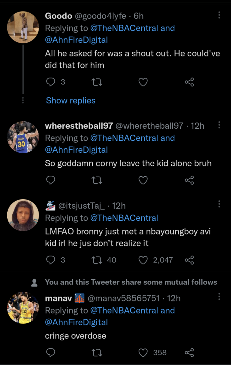 NBA Fans Roast A Fan Who Begged Bronny James For Social Media Shoutout ...