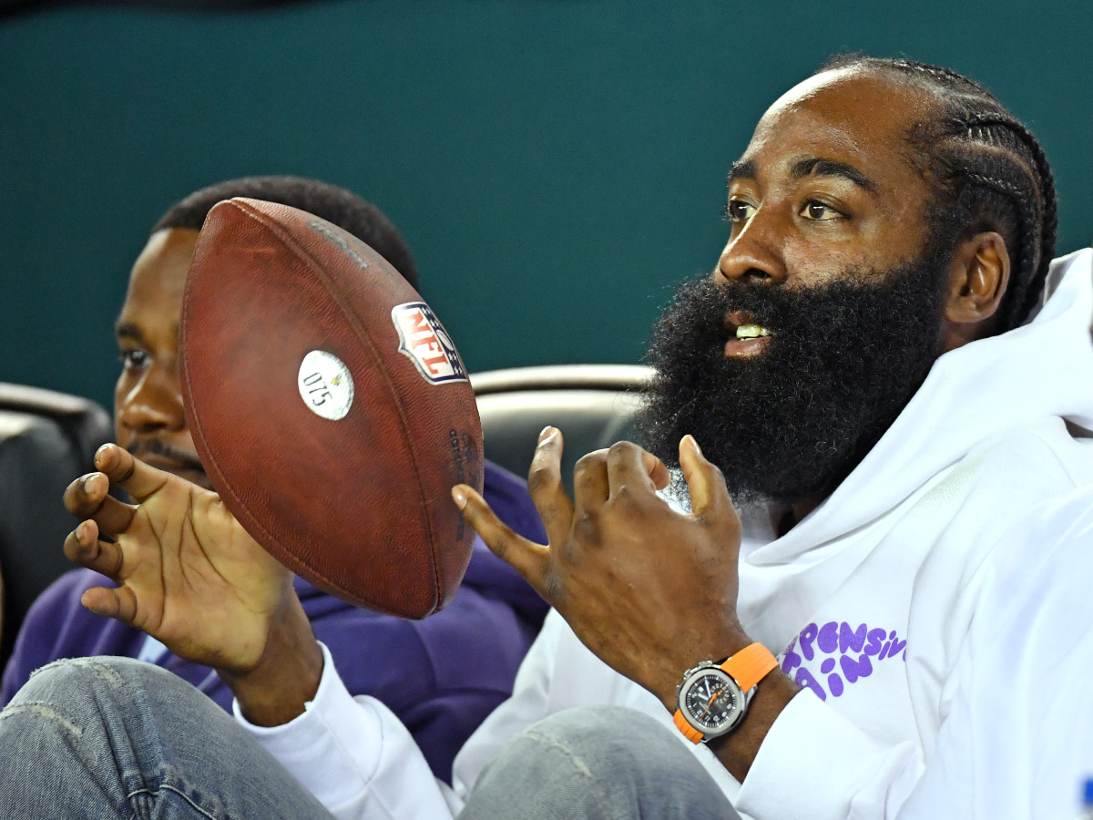 Eagles' Darius Slay Gifts INT Ball To James Harden, Signs It Afterward