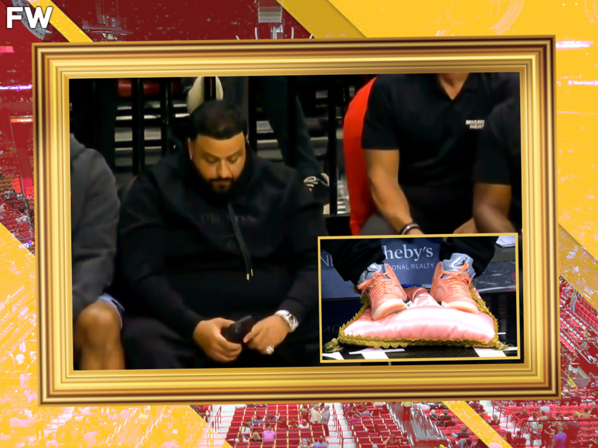 DJ Khaled brought a pillow for his feet to protect the Sneakers 👟 @djkhaled  #WatsUpTV #djkhaled #sneakers #shoe