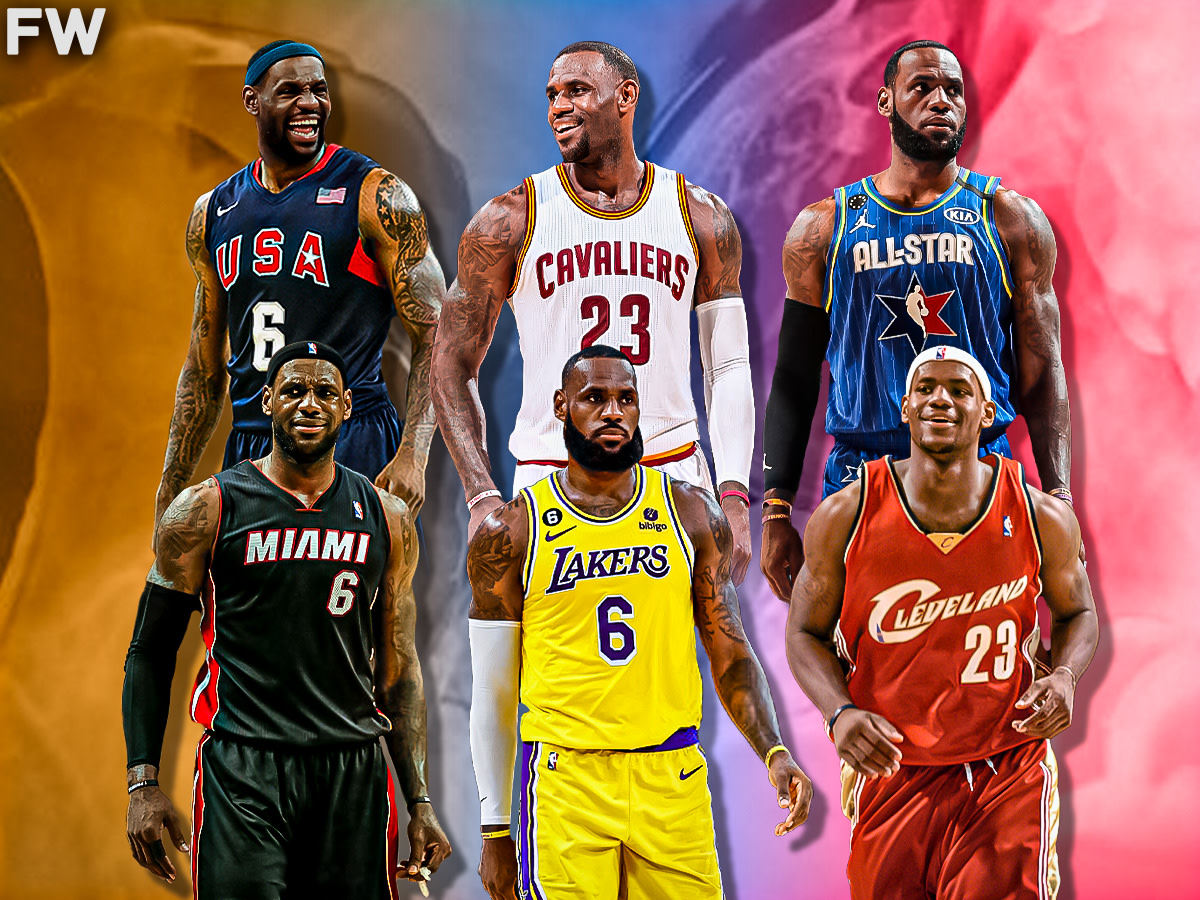 lebron in different jerseys