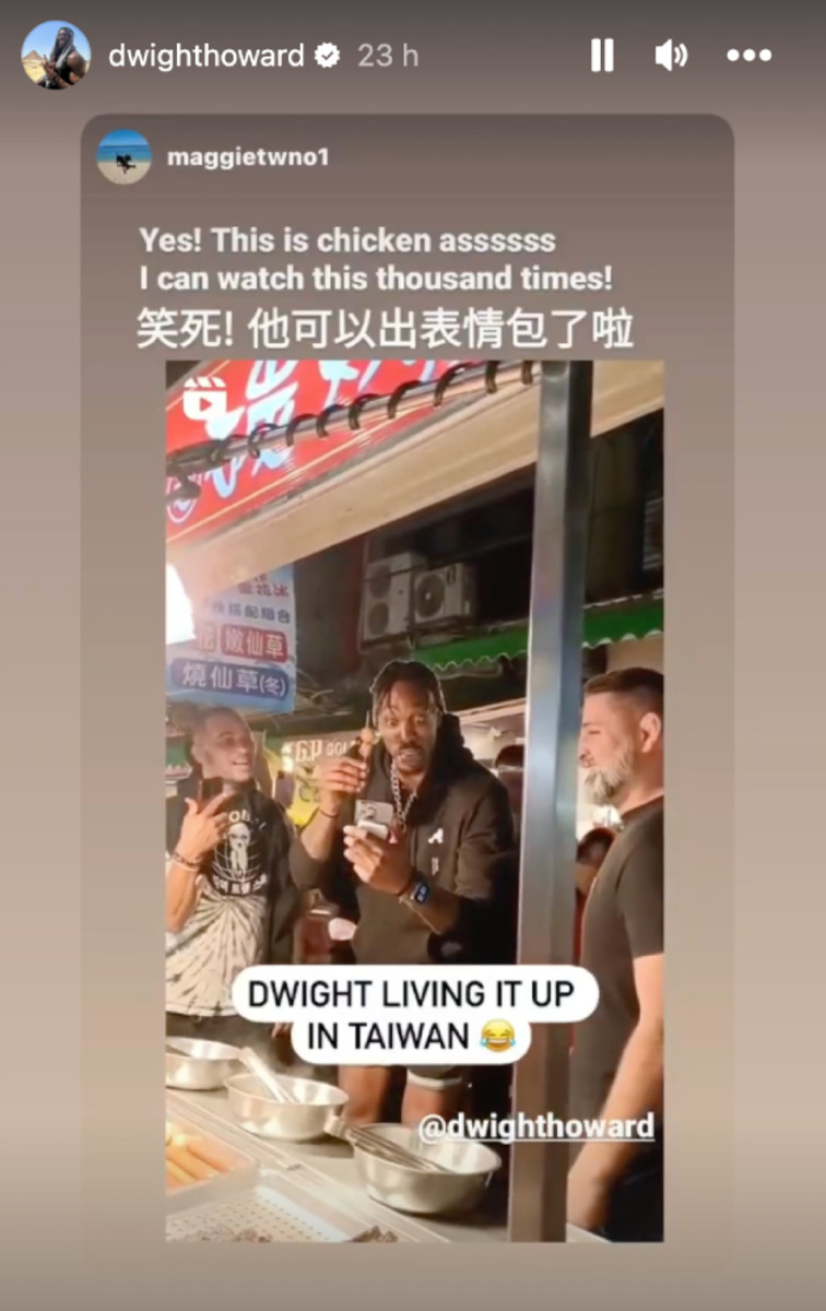 Dwight still recruiting for Taiwan 😅 (via @dwighthoward)