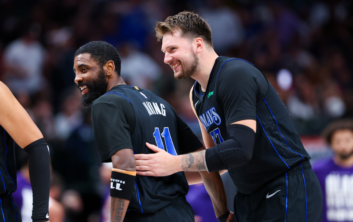 Luka Doncic Jokes With Kyrie Irving About Taking More Catch-And-Shoot 3 ...