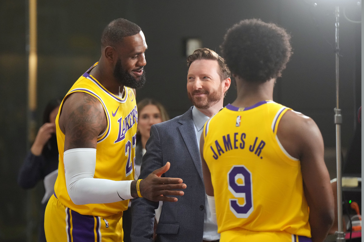 Bronny And LeBron James Can't Stop Talking Trash To Each Other After Lakers  Practices - Fadeaway World