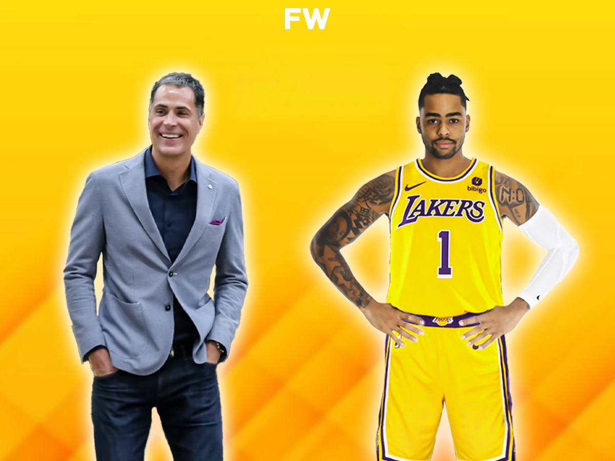 Rob Pelinka and D'Angelo Russell