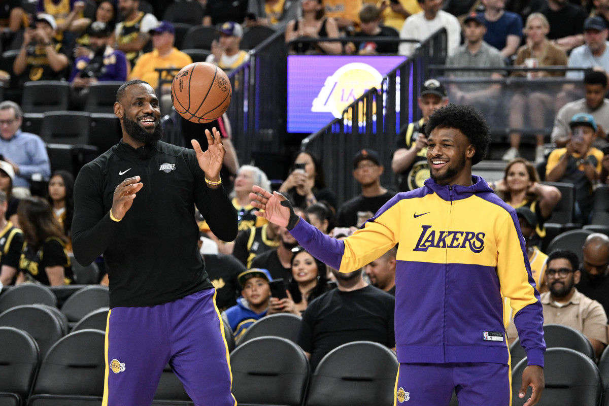 Video: LeBron James Makes History Alongside Bronny As First Father-Son Duo To Play In The NBA Together