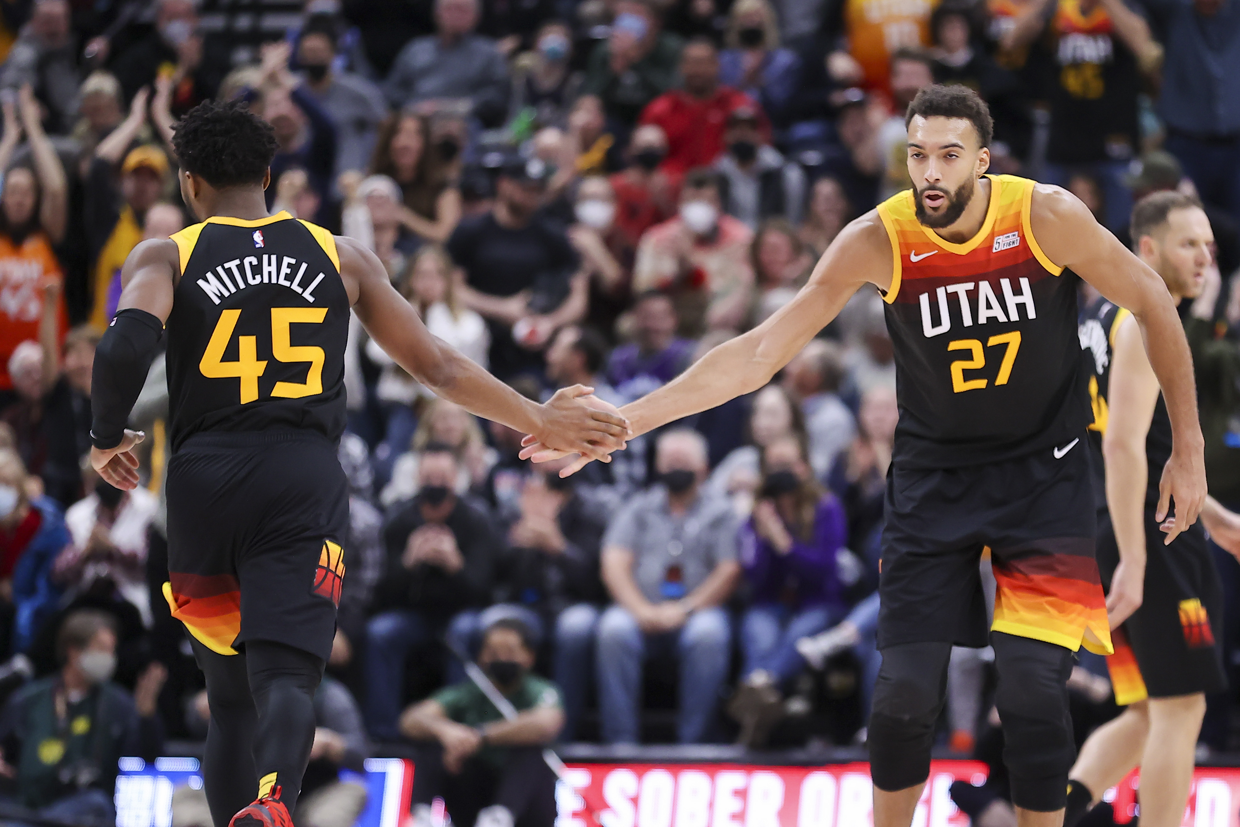 Donovan Mitchell and Rudy Gobert