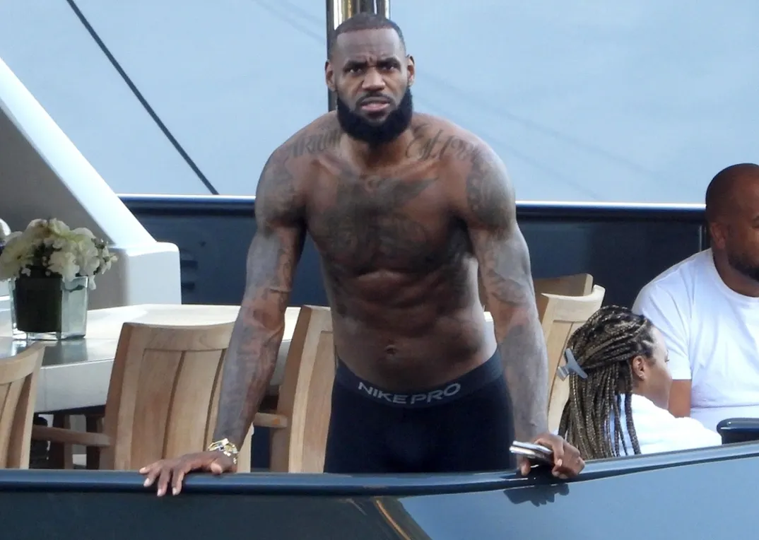 LeBron working out