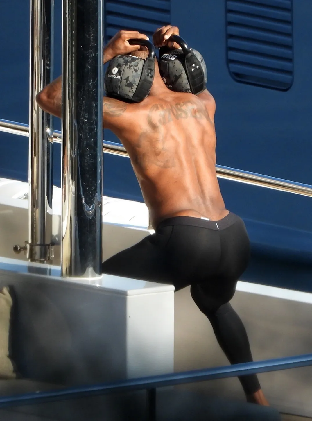 LeBron James working out 2