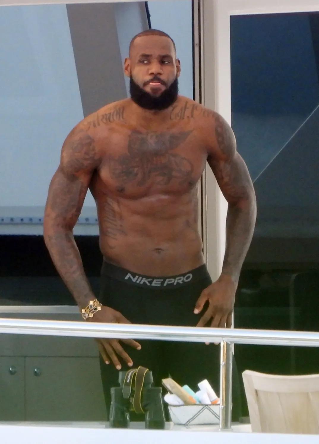 LeBron James working out 6