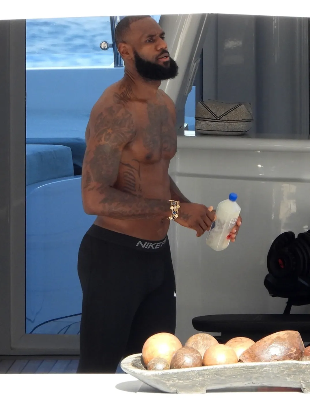 LeBron James working out 8