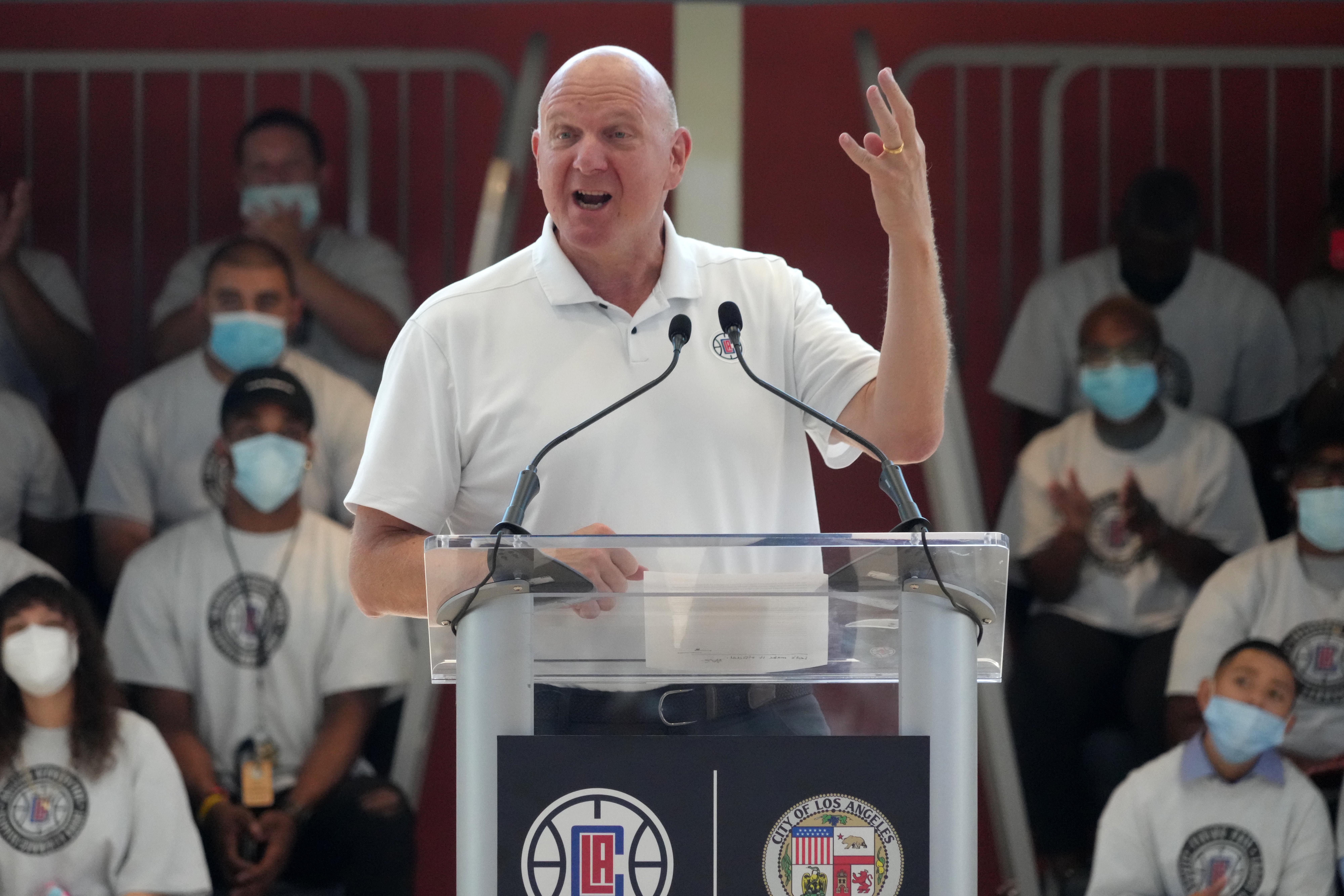 Steve Ballmer Hypes Up Seattle Crowd Hosting Preseason Game Between The LA Clippers And Portland Trail Blazers: "So Excited To Be At A Game In My Hometown Of Seattle, Washington."