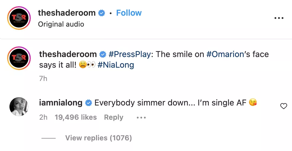 Nia Long's comment